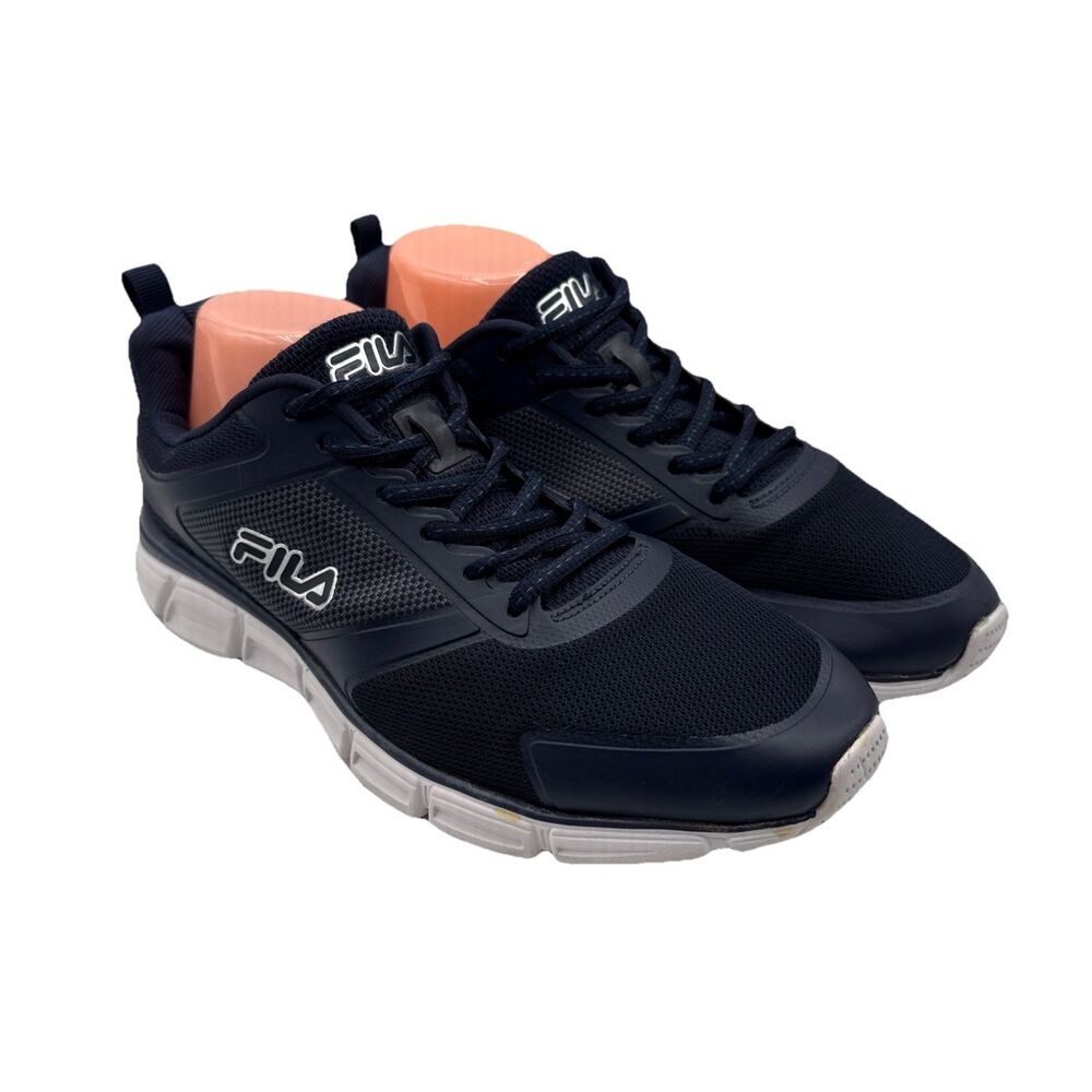 FILA Men's Running Shoes Navy Blue Grey Sneakers EUC Size 10 1RM00103-420 - Picture 2 of 9